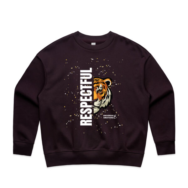 Respectful/Tiger UE - AS Colour Womens Heavy Crew Thumbnail