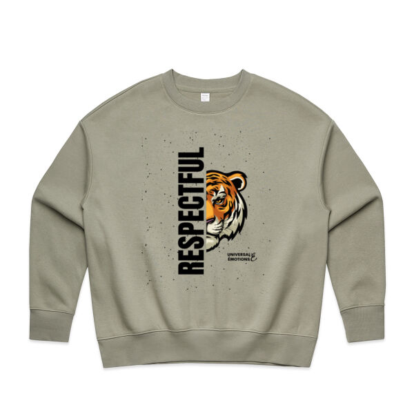 Respectful/Tiger UE - AS Colour Womens Heavy Crew Thumbnail